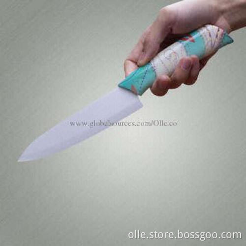 Pure Porcelain Ceramic Knife with Full Printing